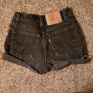 LEVIS black denim shorts
